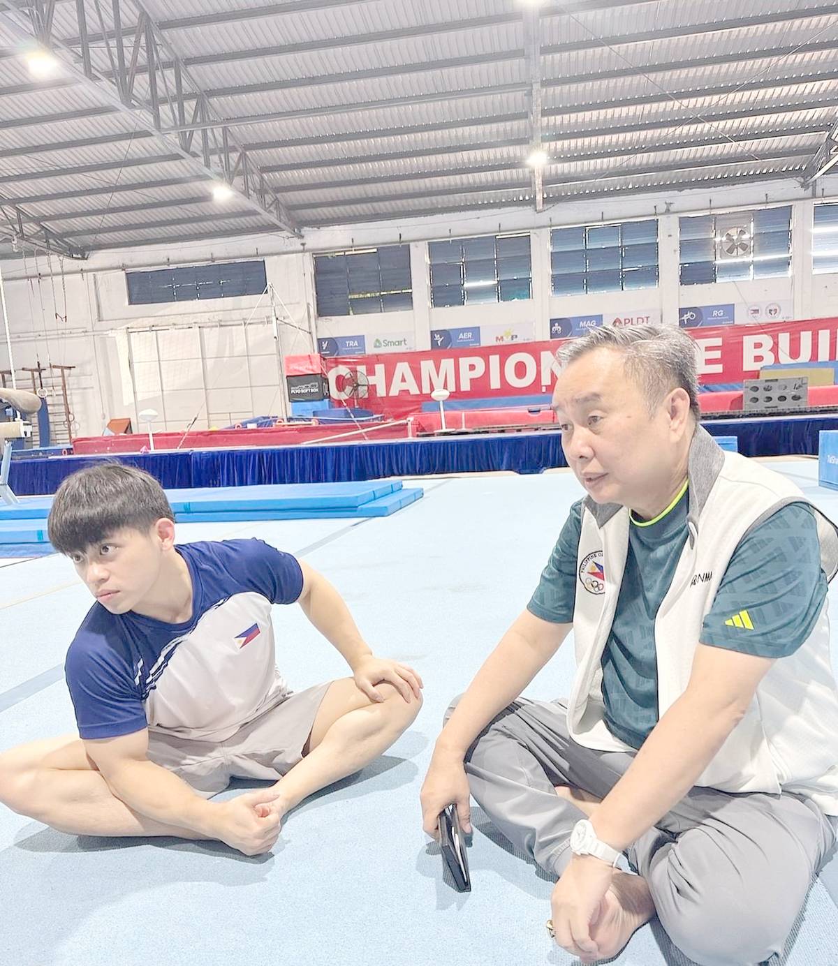 POC president Abraham ‘Bambol’ Tolentino’s motivating words fuel Filipino athletes, including Carlos Yulo.