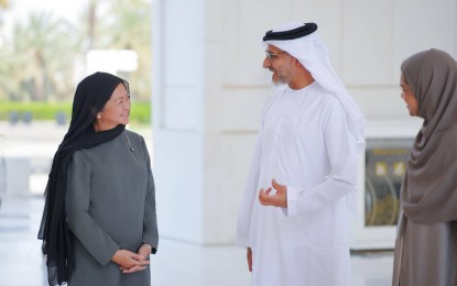 First Lady Louise Araneta-Marcos at Sheikh Zayed Grand Mosque Center, Abu Dhabi, United Arab Emirates on Friday (June 28, 2024)