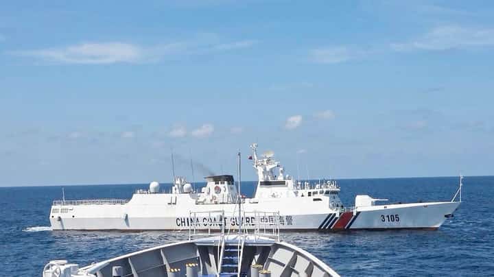 China Coast Guard ship against the BRP Teresa Magbanua