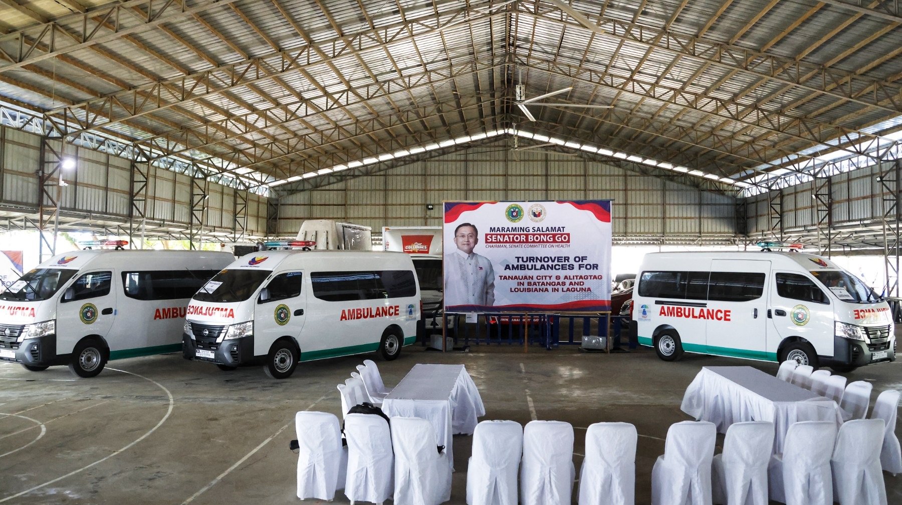 DOH turns over ambulances for Southern Luzon towns with Bong Go’s support