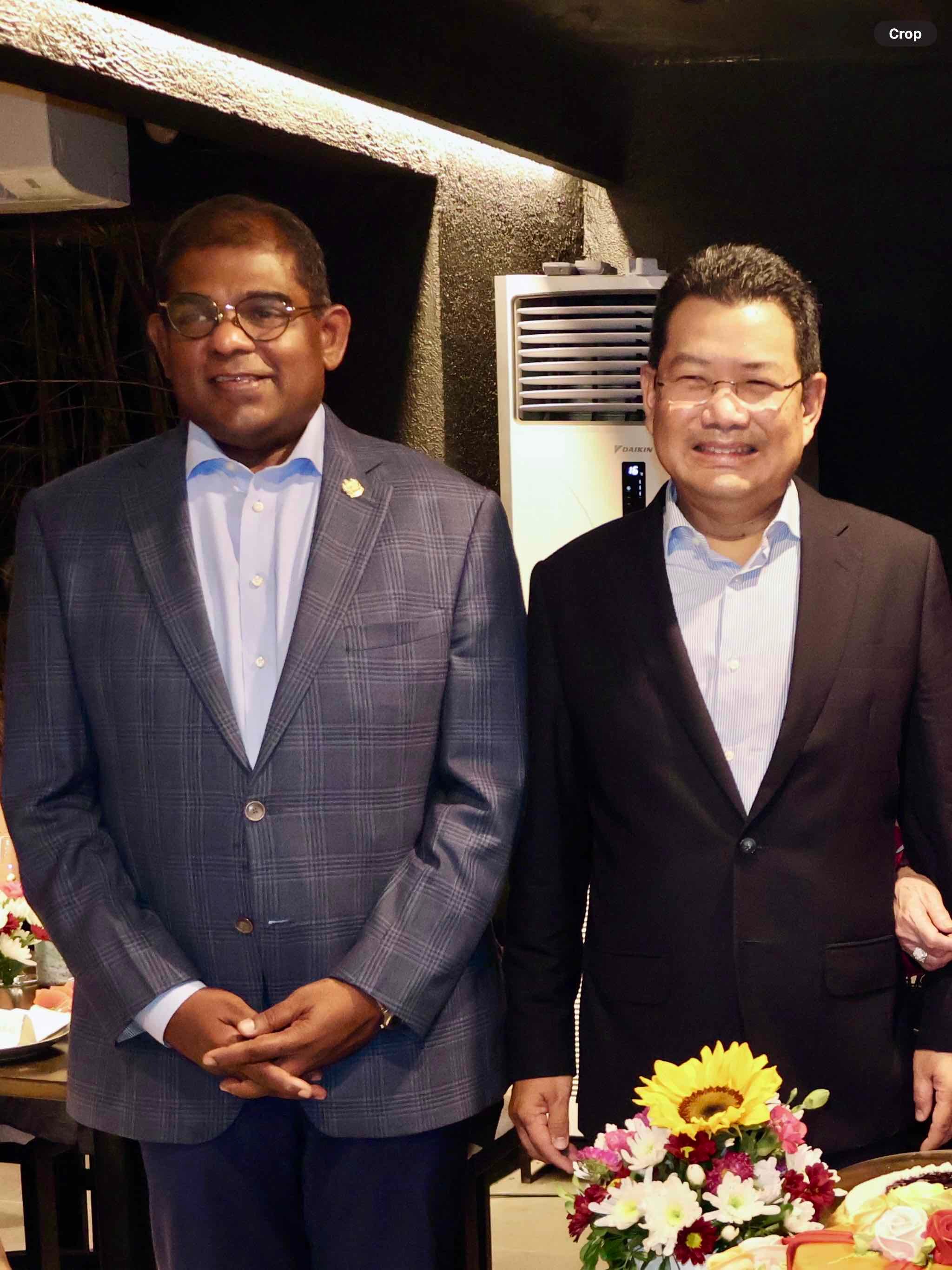 Ambassador of Malaysia Abdul Castelino and Ambassador of Thailand Tull Traisorat.