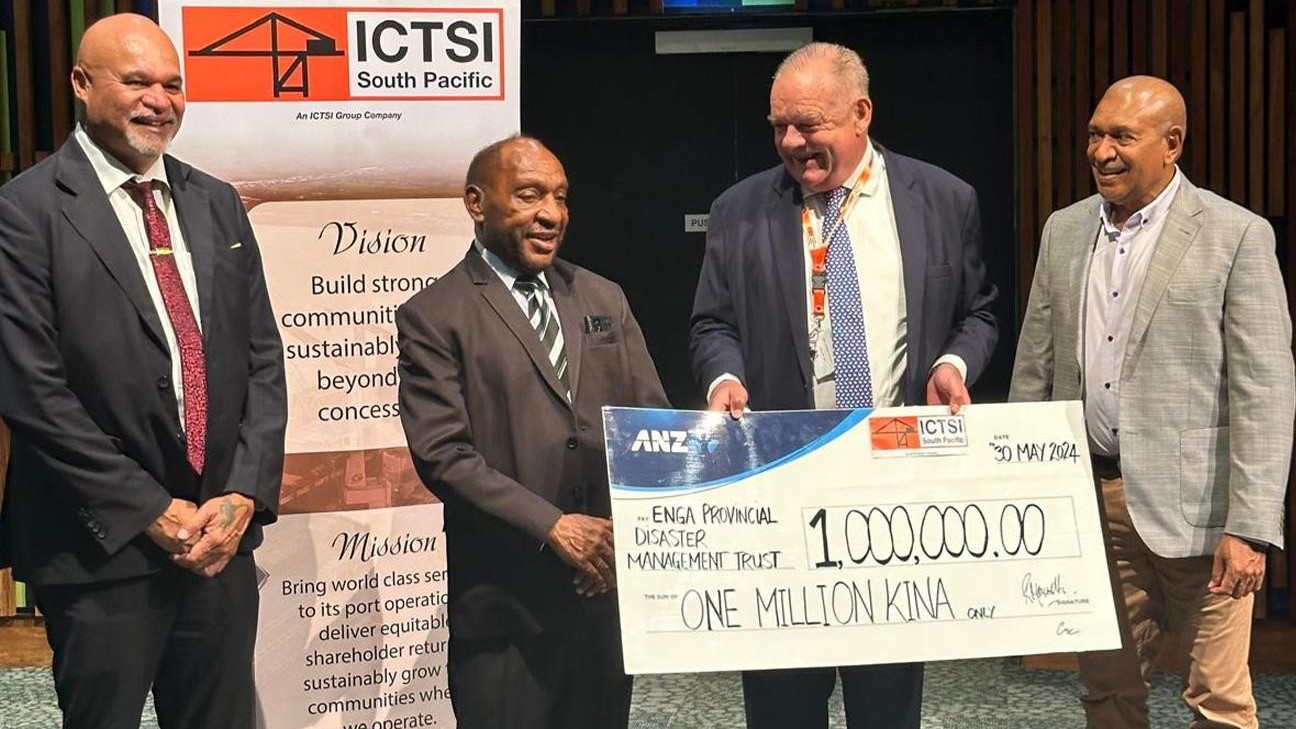 ICTSI South Pacific donates PGK1M to aid landslide relief efforts in Enga Province
