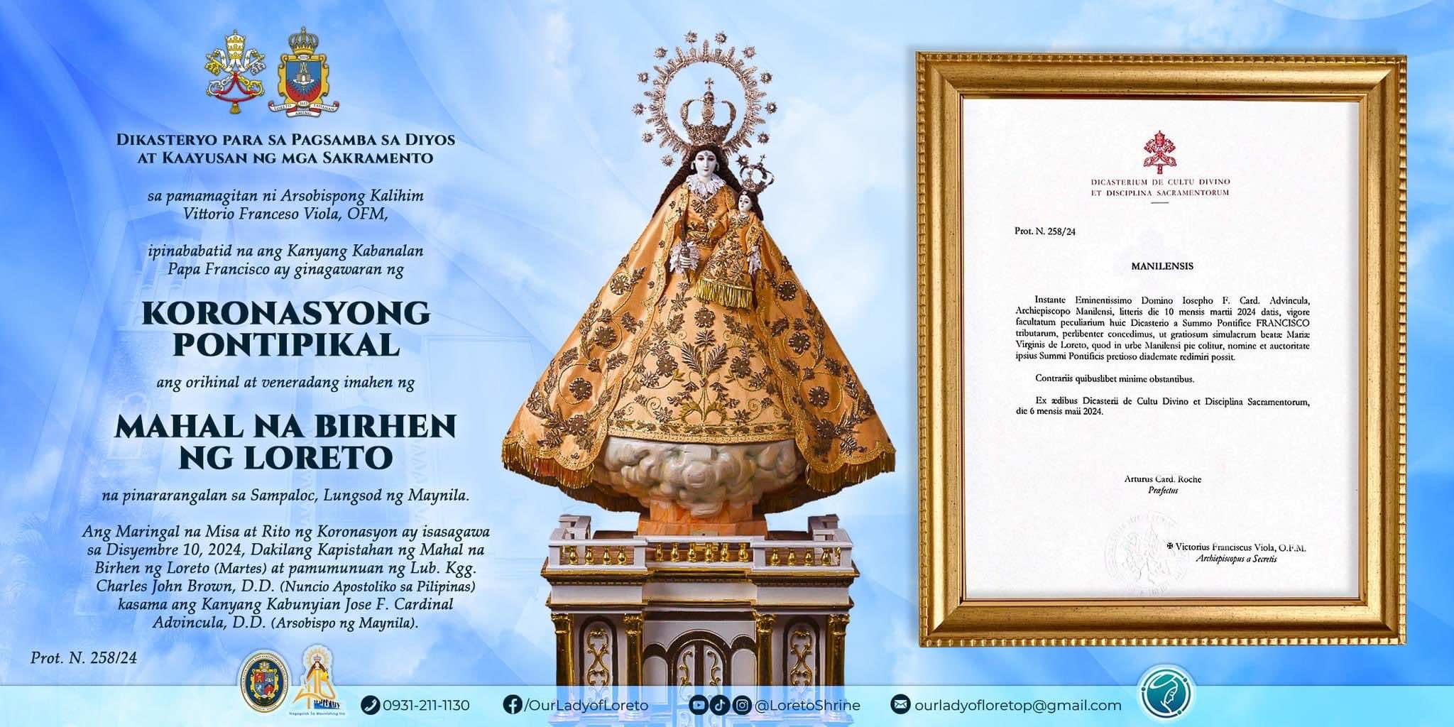 Pope Francis grants pontifical coronation to Sampaloc patroness
