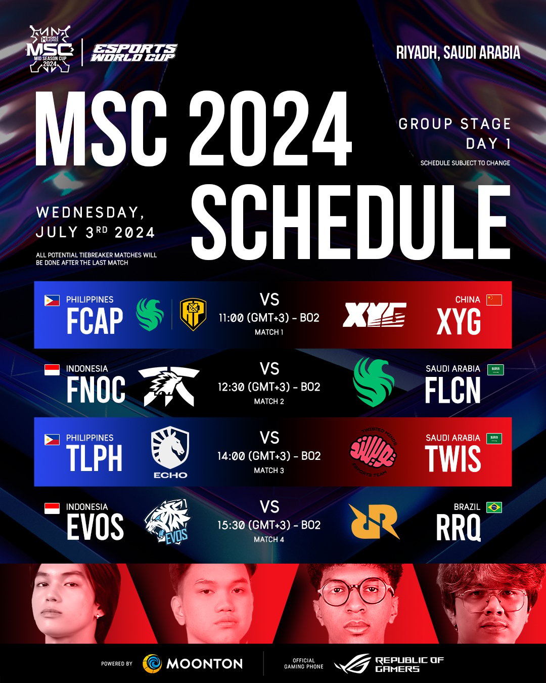 Falcons AP Bren first to see action in MSC Group Stage