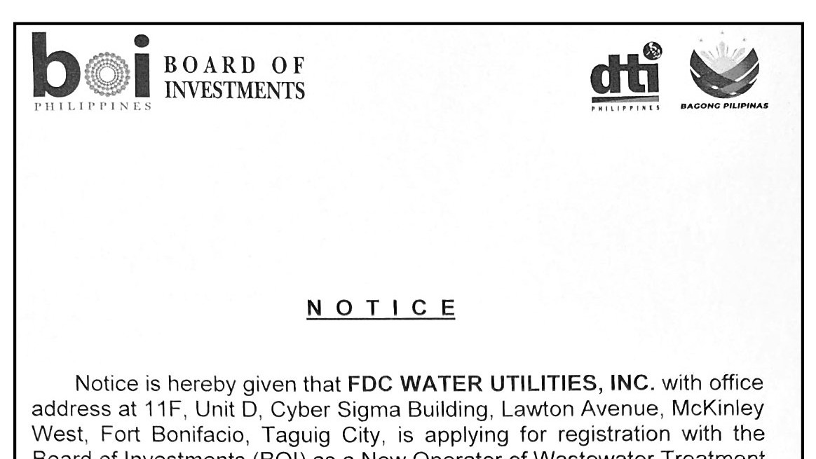 FDC Water Utilities, Inc.