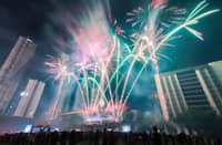 UST Baccalaureate Mass 2024 fireworks display.