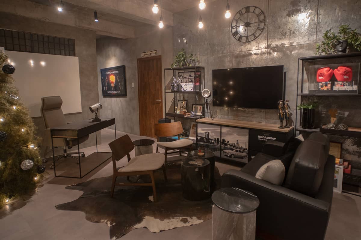 THE broadcaster and TV host’s studio.