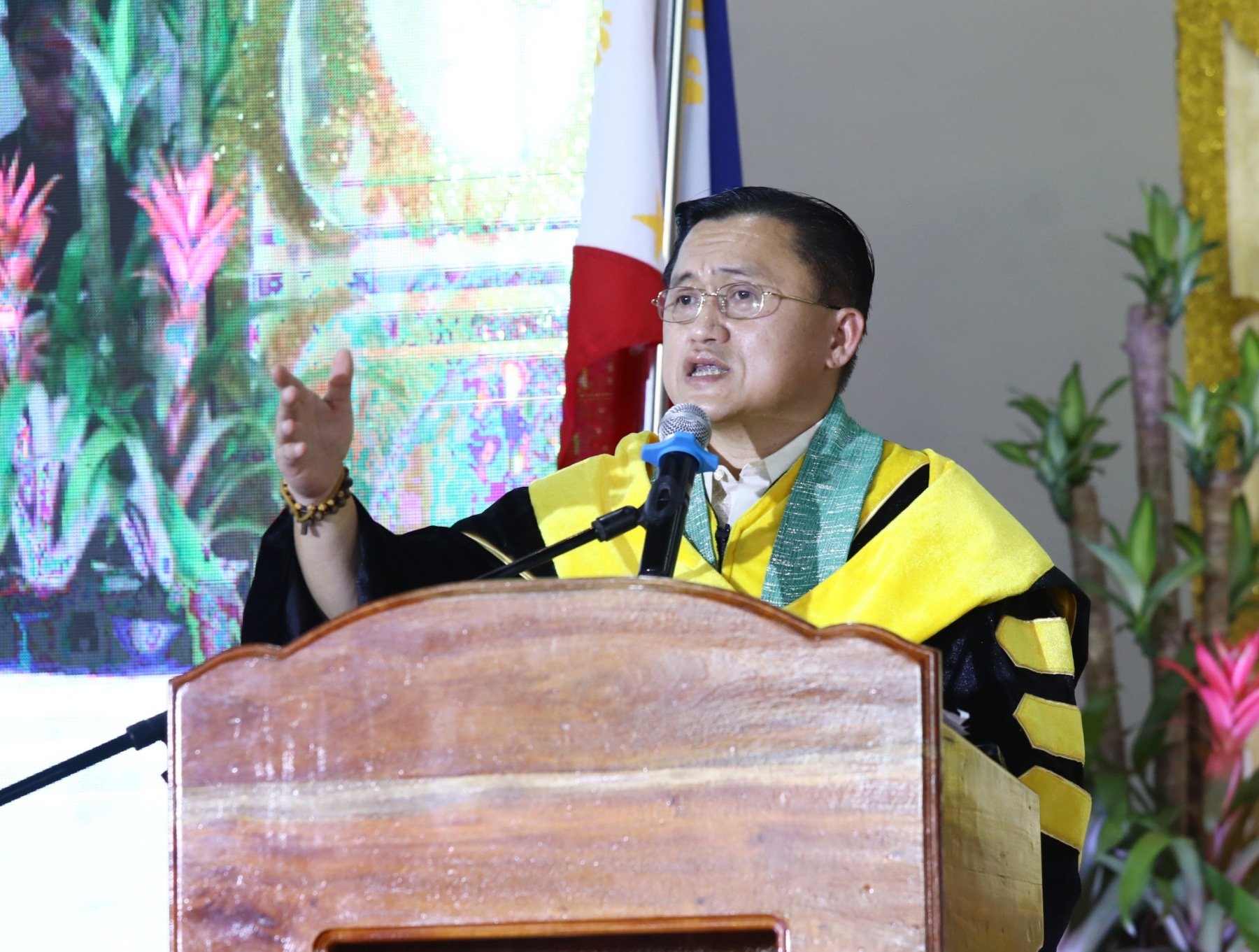 Bong Go inspires graduates at DMMMSU-MLUC in La Union