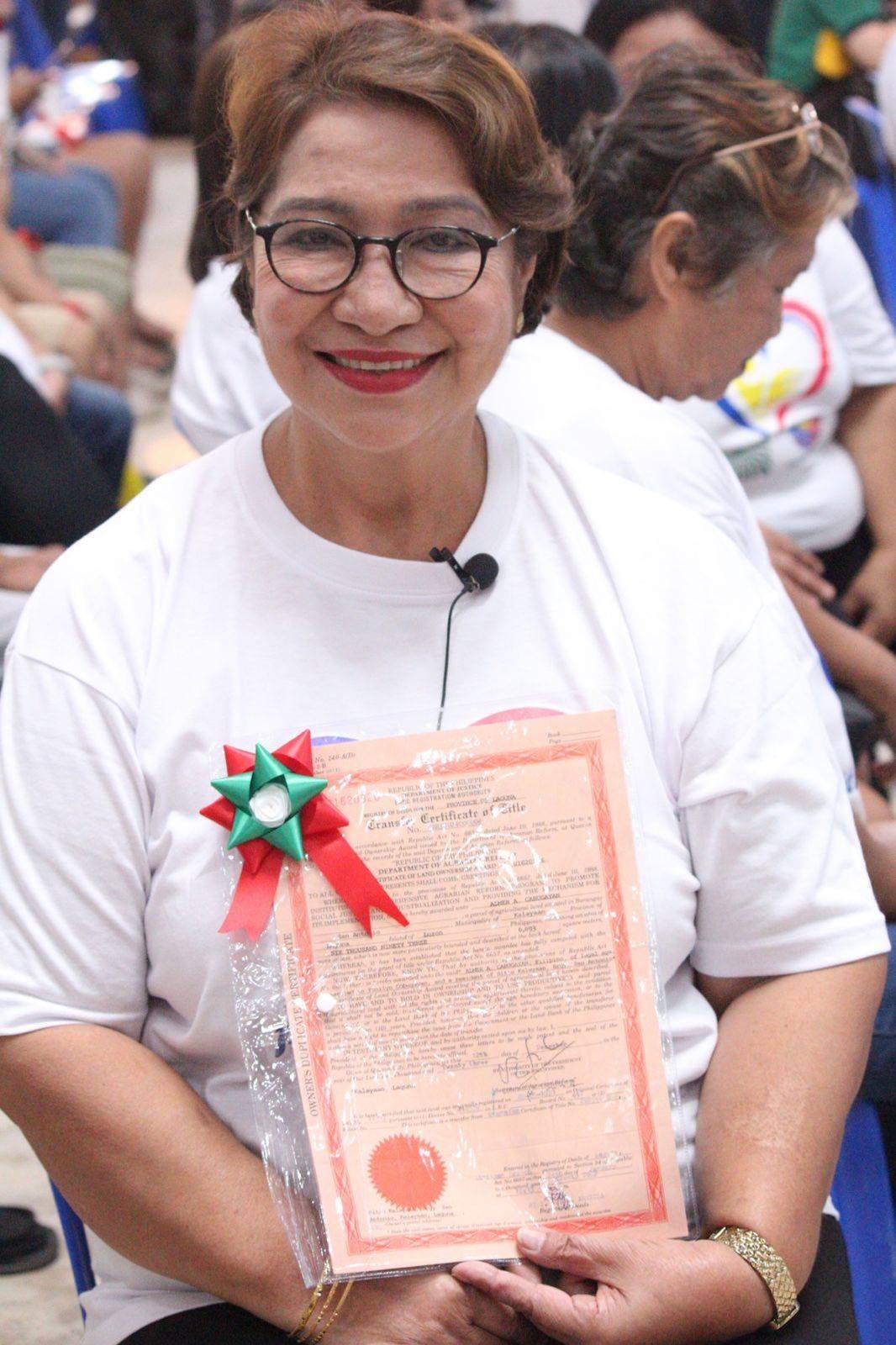 Agrarian reform beneficiary Ofelia Feliciano, a farmer from San Pablo City.