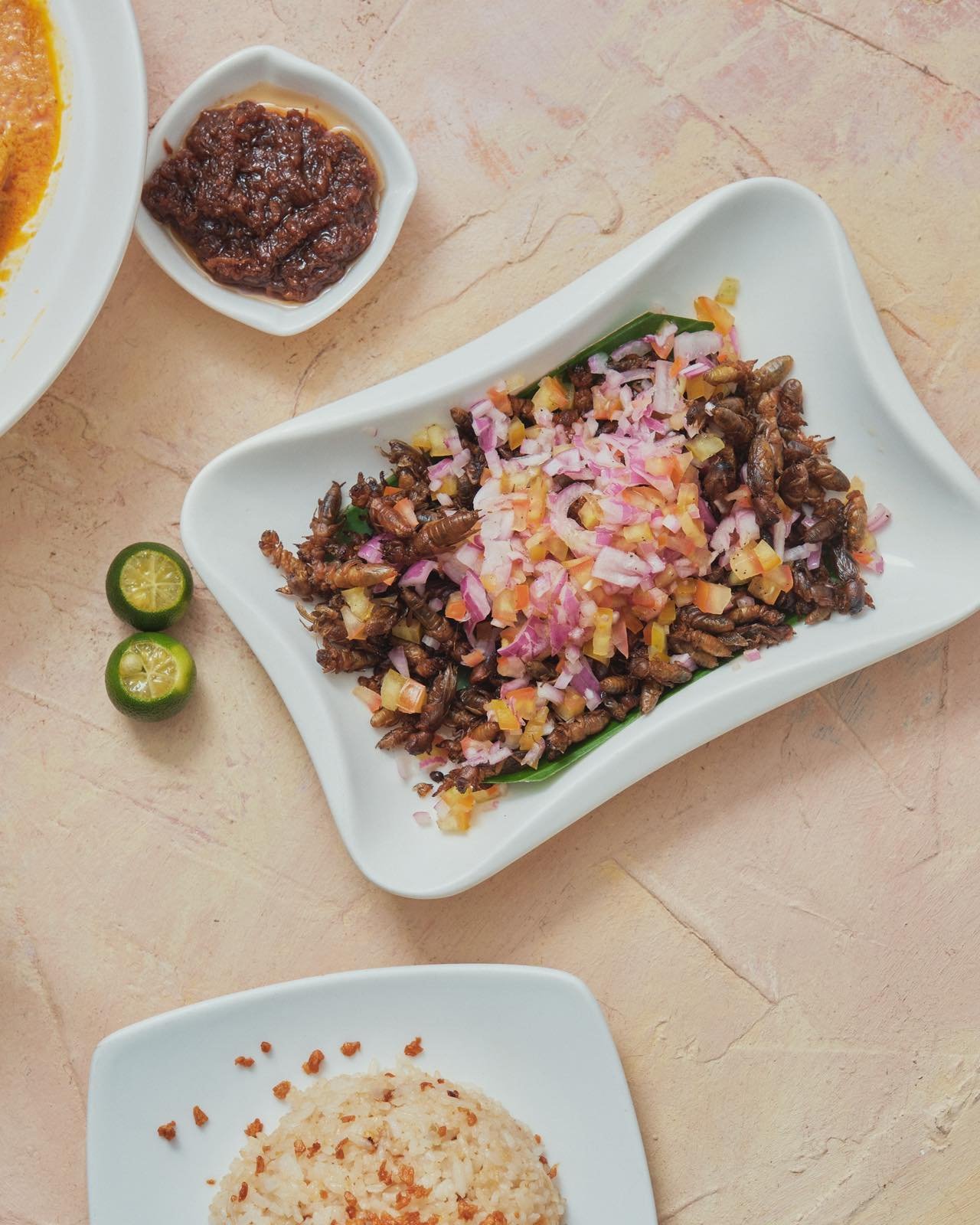 Kamaro (fried exotic mole crickets).