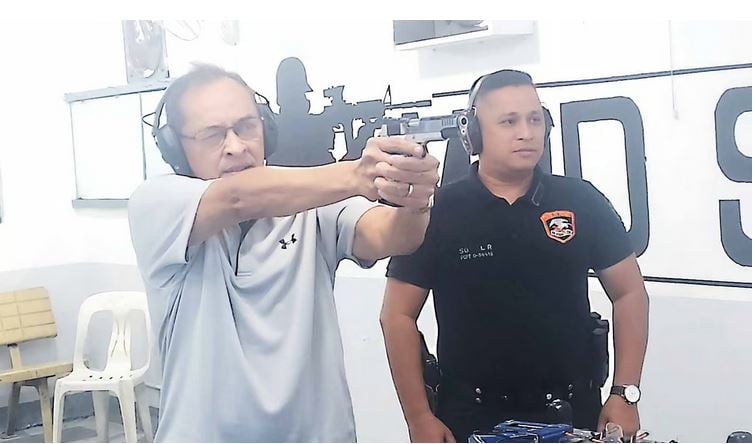 Santiago’s true aim with his trusty 1911 pistol at the newly renovated Manila Police District SWAT firing range.