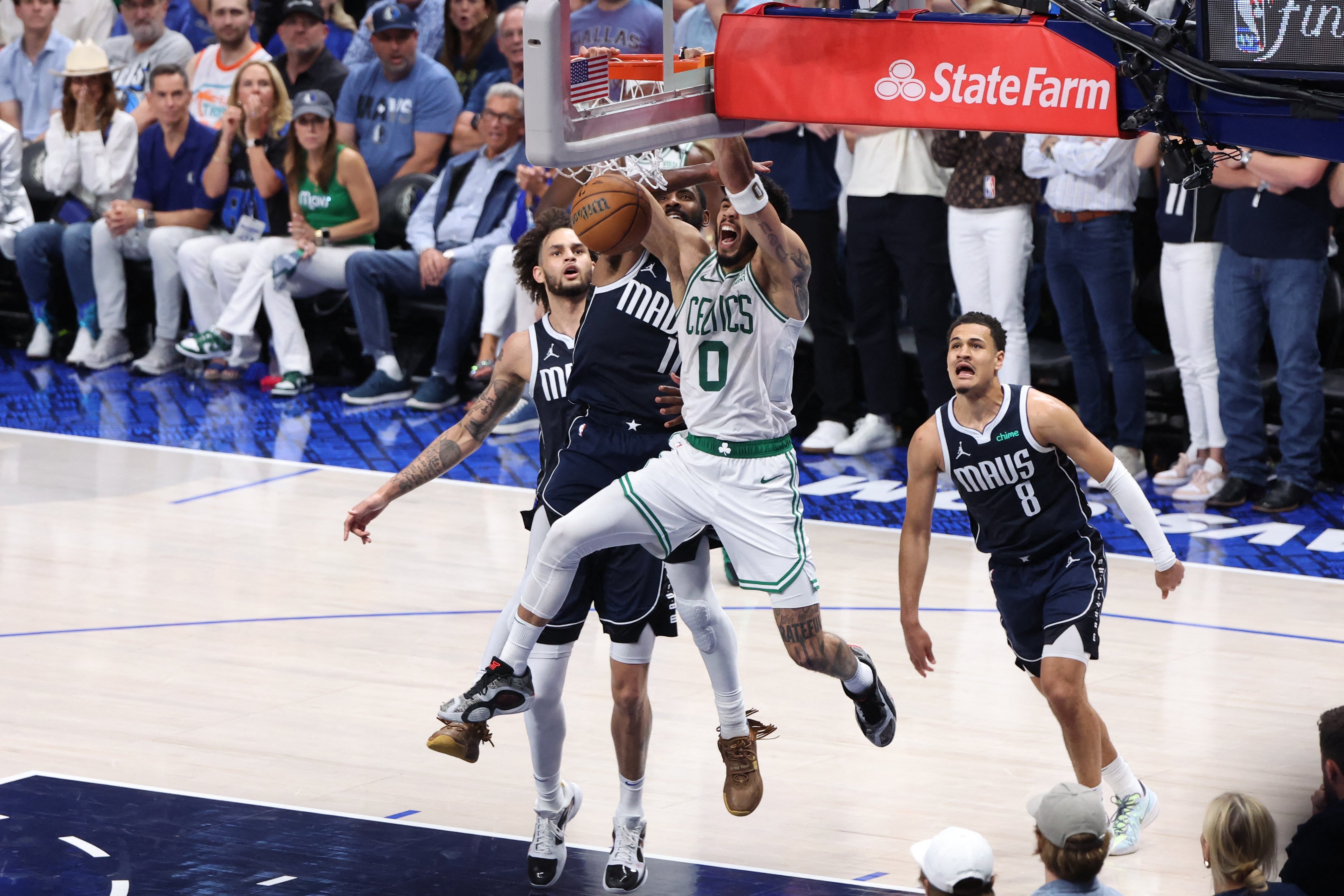BOSTON THREE PARTY: Tatum, Brown shine, put Celtics on brink of 18th NBA title