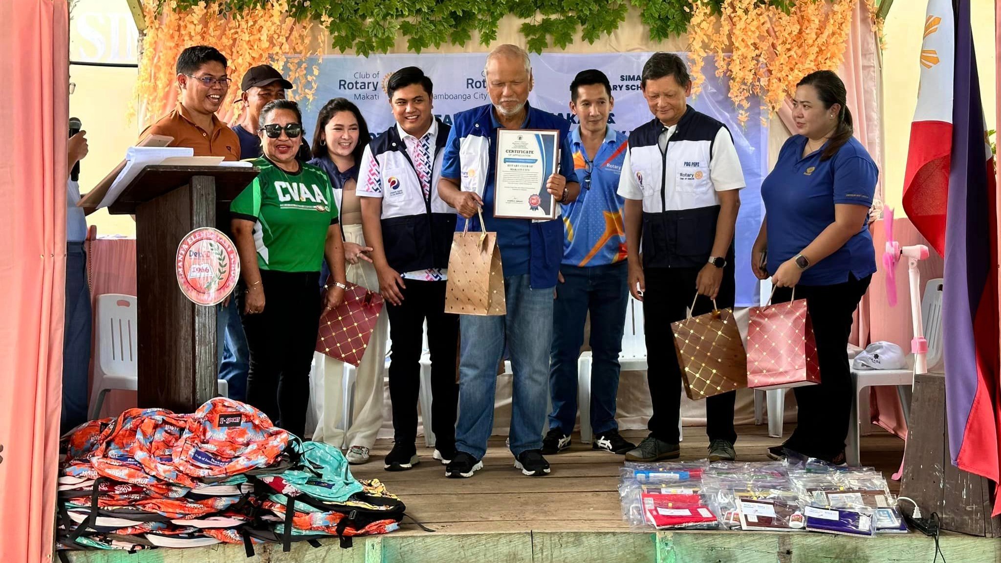 Rotarians donate water system to Simanta Elementary School
