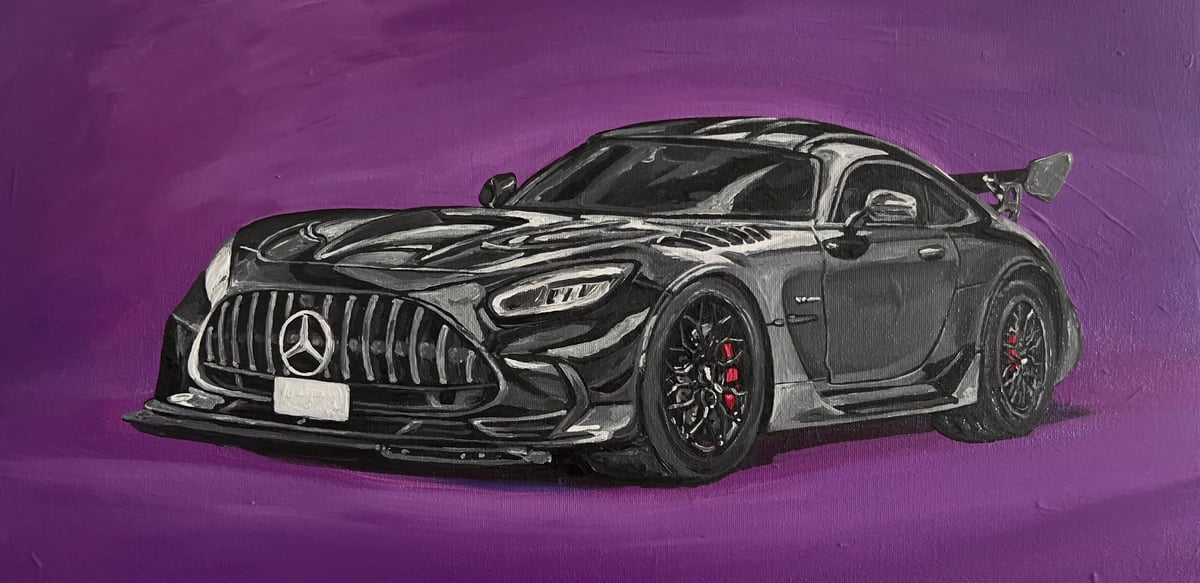 COMMISSIONED
Title: Mercedes-Benz AMG
Material: Acrylic on canvas
Year: 2023