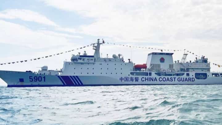 The 12,000-ton China Coast Guard 5901 is the world's largest coast guard ship.