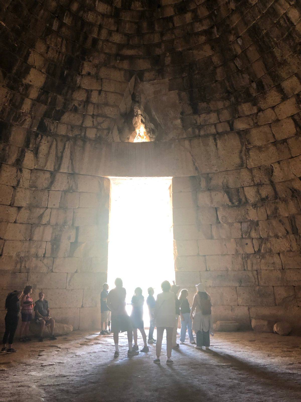 Inside the beehive-shaped final resting place of the king.