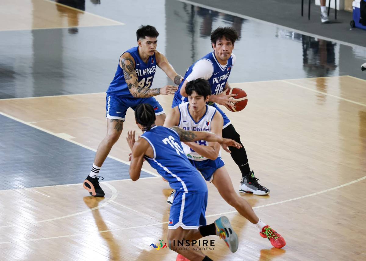 KEVIN Quiambao (left) and June Mar Fajardo will be tested against elite big men in the FIBA OQT.