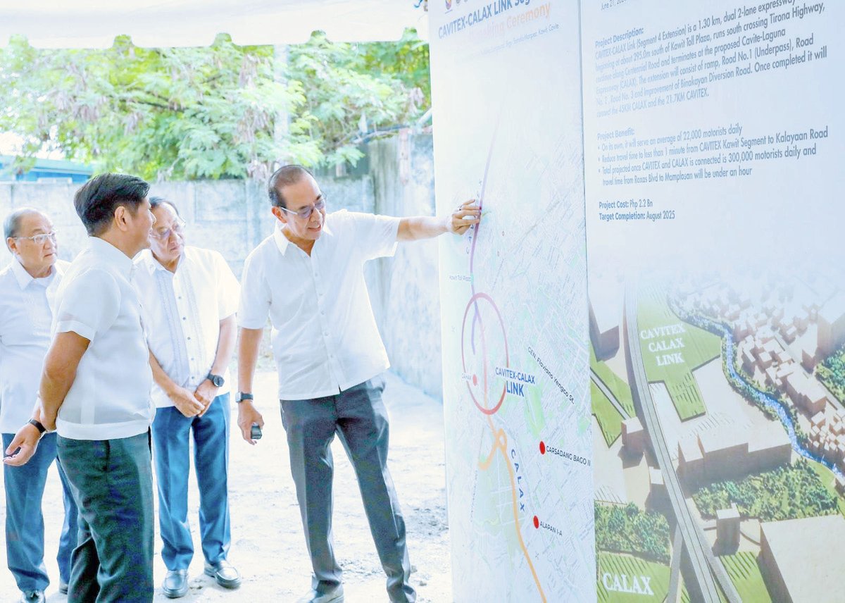 PRESIDENT Marcos Jr. leads the groundbreaking of the CALAX-CAVITEX Link and the CAVITEX C5 Link Segment 3B and the inauguration of the CAVITEX C5 Link Sucat Interchange in Parañaque City.
