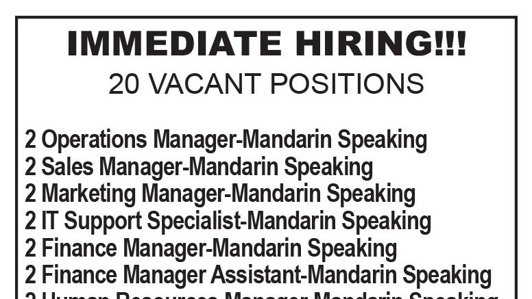 CBS Co-working Space Inc. - Immediate Hiring