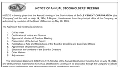 Eagle Cement Corp. - Notice of Annual Stockholders Meeting
