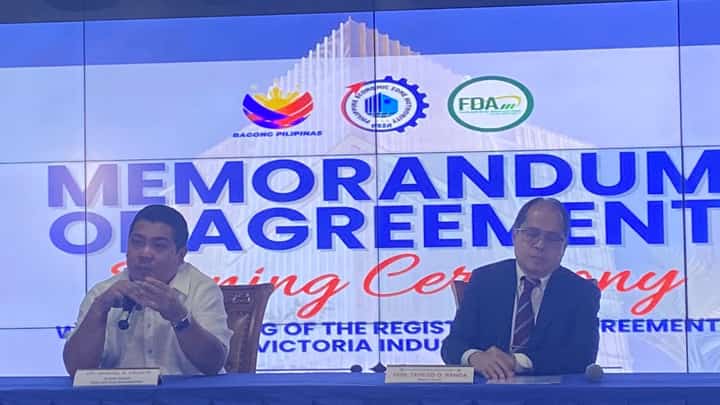 PEZA director general Tereso Panga (right) and Food and Drug Administration Director General Samuel Zacate tackles the spread of pharmaceutical zones in the country.