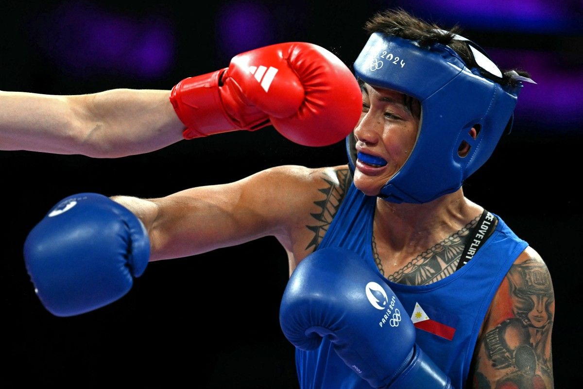 HERGIE Bacyadan makes an early exit after losing to of Li Qian of China in the Round of 16 of the women’s 75-kilogram boxing match of the Paris Olympics on Tuesday at the North Paris Arena.