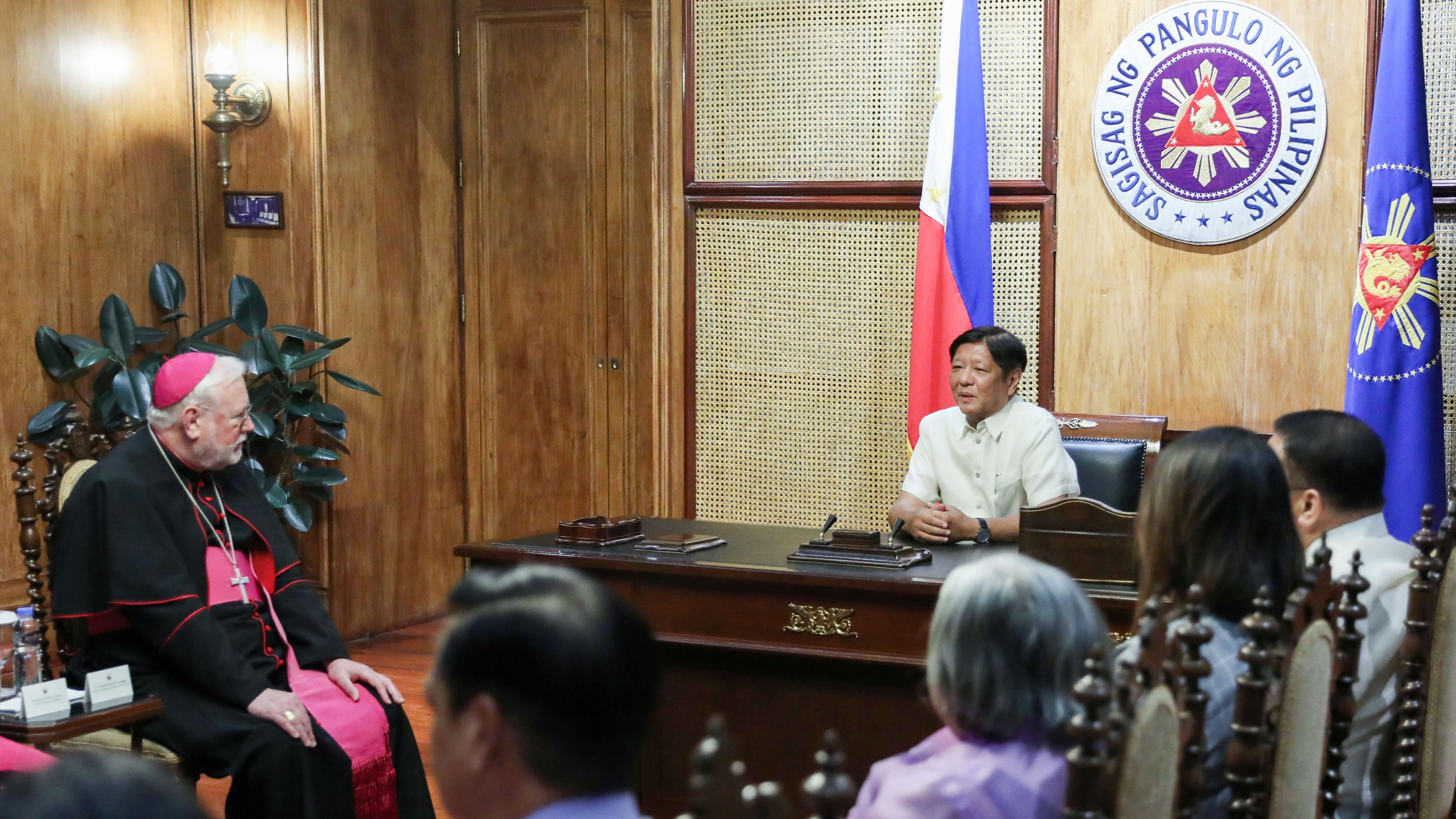 President Ferdinand Marcos Jr. and Vatican Archbishop Paul Richard Gallagher