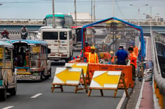 Legarda flyover under repair