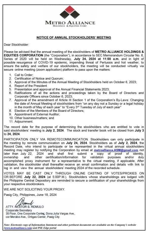 Metro Alliance Holdings