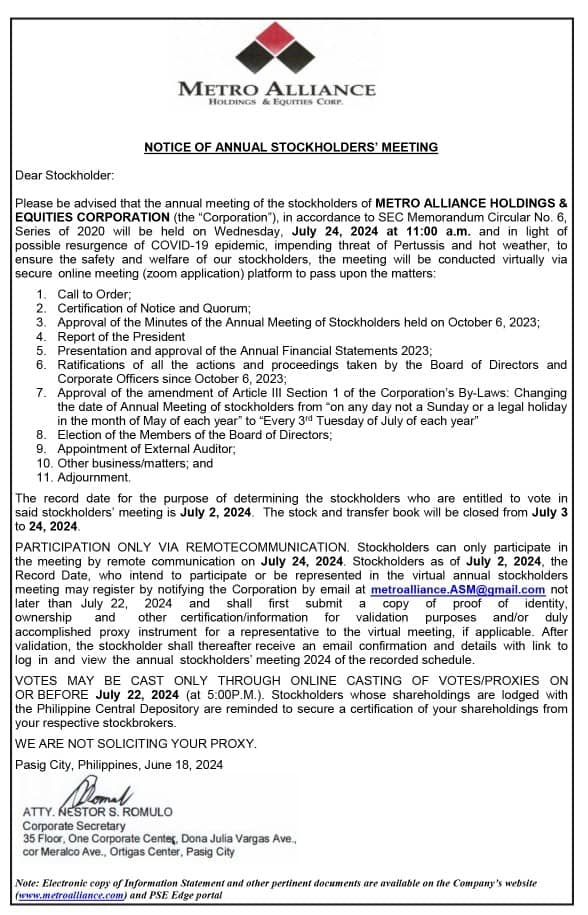 Metro Alliance Holdings