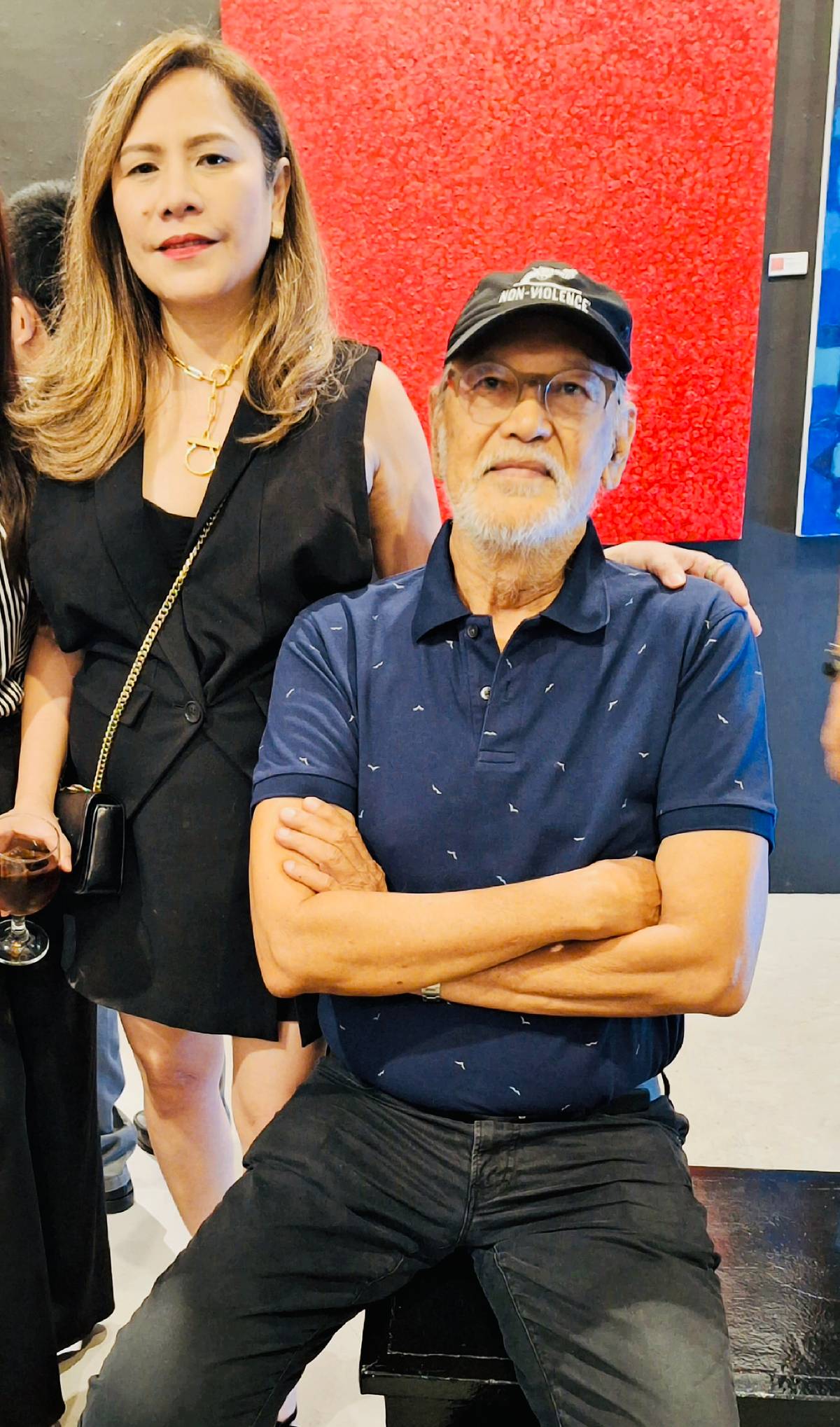 J Studios Jia Estrella with National Artist Ben Cabrera.