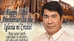 Rep. Erwin Tulfo - Happy 110th Anniversary to the Iglesia ni Cristo