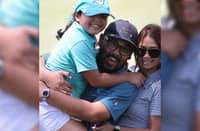 DENISE Eliana Mendoza celebrates with her parents after winning her Girls 8-9 title in the JPGT Mindanao Series.