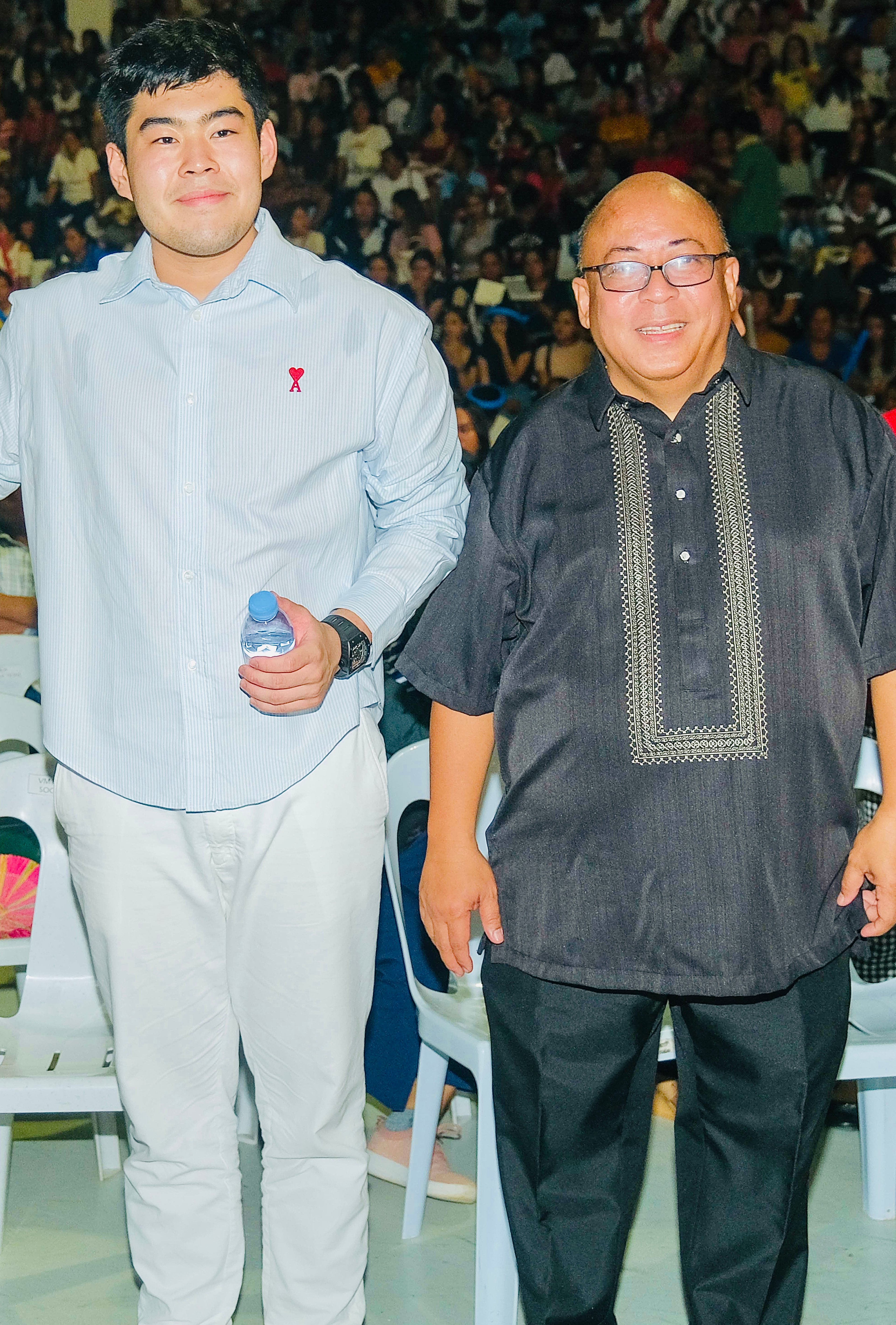 Lorenzo Tanchay-Española with Baragatan sa Palawan 2024 chairperson Cesar Sammy Magbanua.