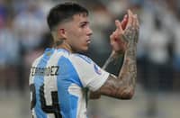 File photo of Argentina's midfielder Enzo Fernandez taken during the 2024 Copa America semi-final in East Rutherford, New Jersey on July 9, 2024.