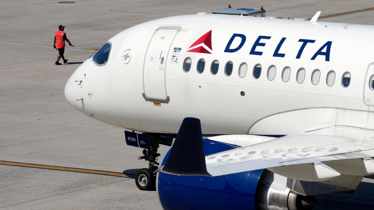 [FILES] A Delta Air Lines jet leaves the gate, 19 July 2024, at Logan International Airport in Boston.