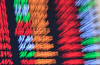 (FILES) An electronic board shows the index chart.