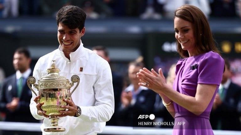 Cheers for Princess of Wales at Wimbledon final