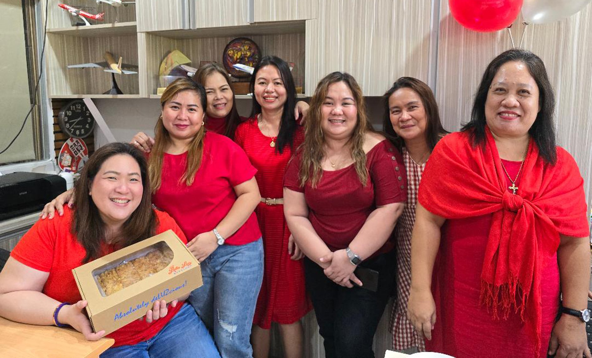 Dahpne Yu, Crisel Gonzales, Josephine Tejano, Rhea Villanueva, Lesley Lemeric, Grace Relliquete and Nancy Mendez.