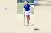 RIANNE Malixi makes sure her putting game is up to speed.