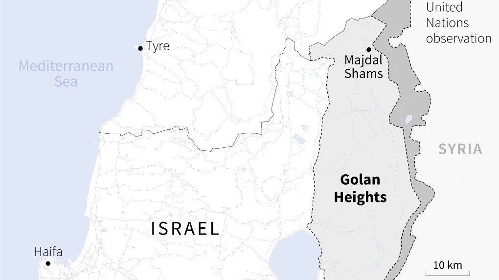 Golan Heights, disputed territory between Israel and Syria