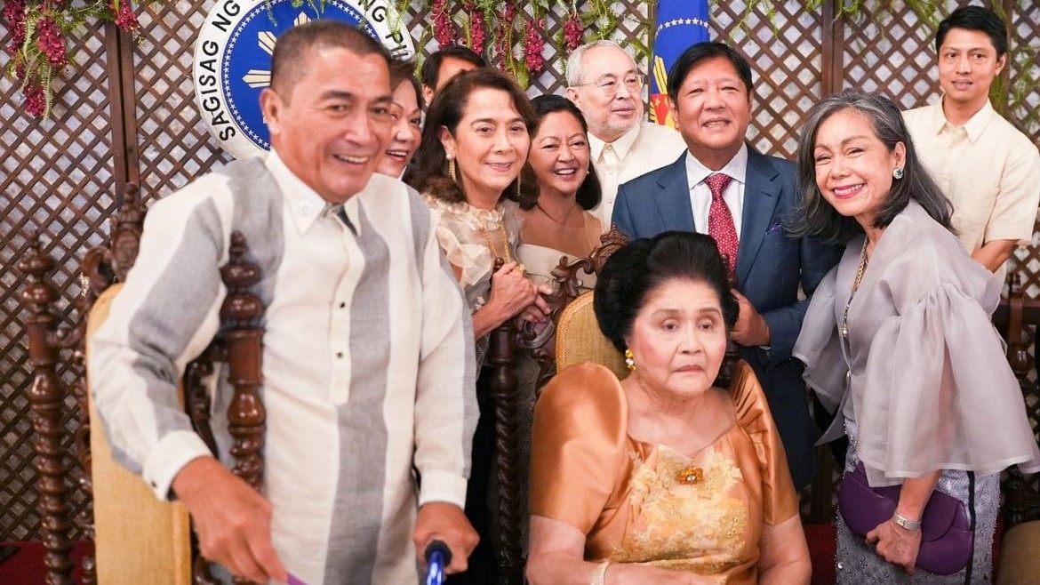 Former First Lady Imelda Marcos celebrates her 95th birthday with family in Malacañan Palace on Tuesday, 2 July.