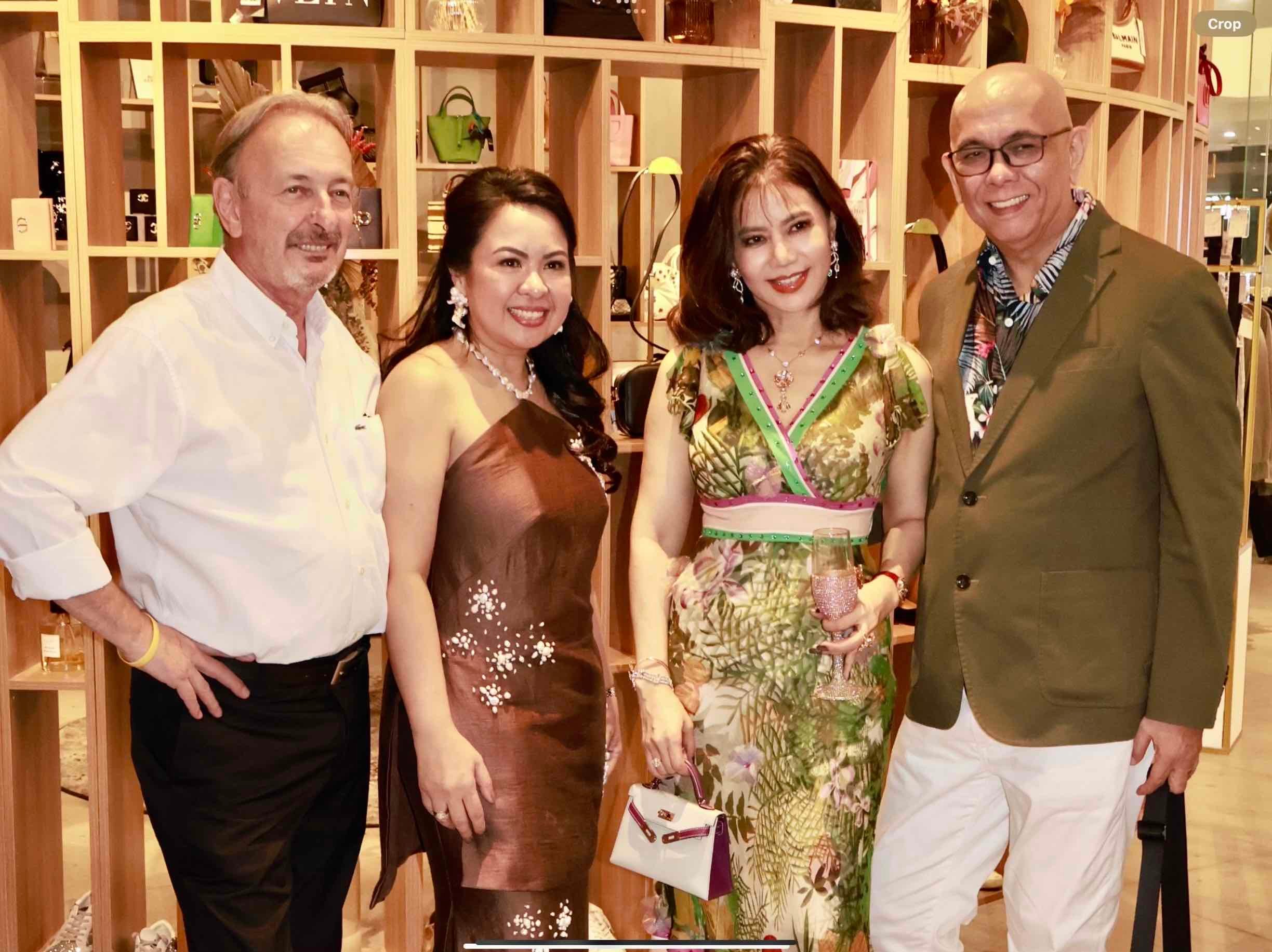 CORSO Como 88 owners, Valter and Imelda Sciandra, the columnist and Bobby Alvarez.