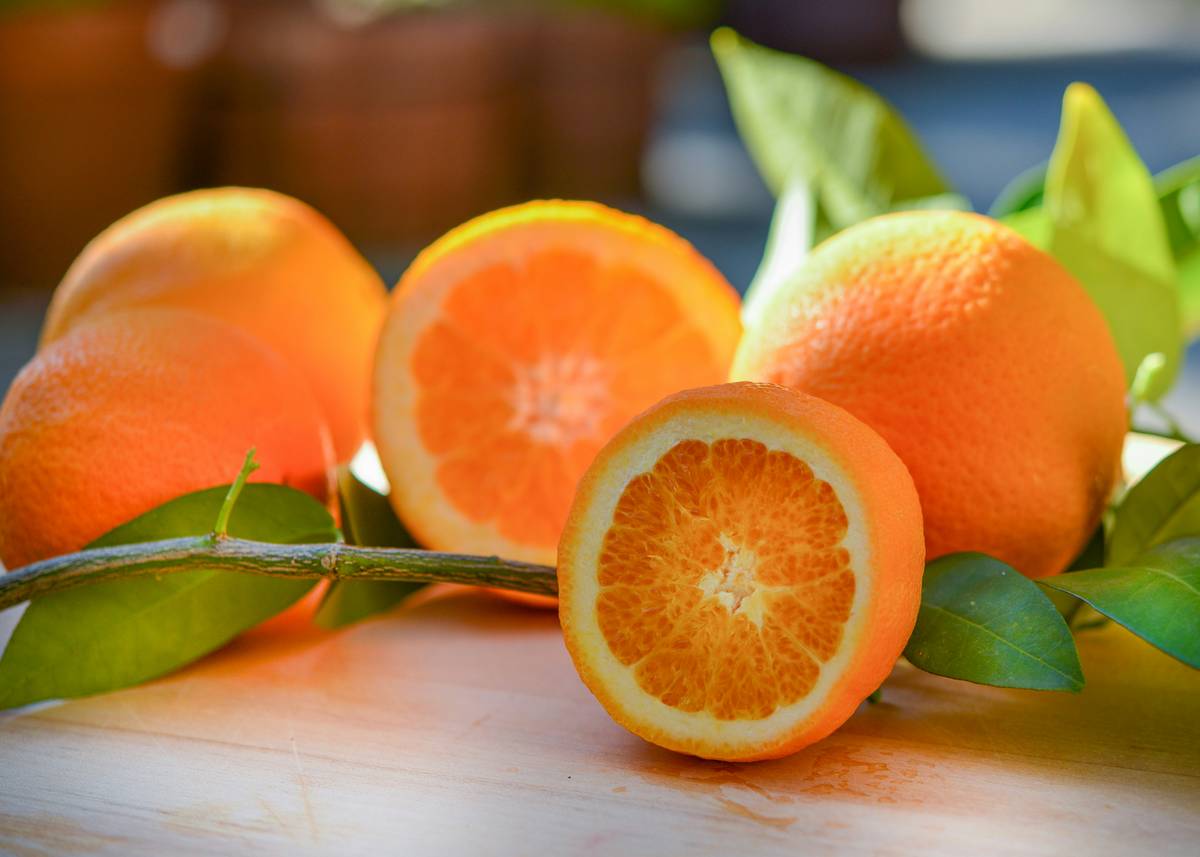 ORANGE is a citrus fruit known for its vitamin C content.