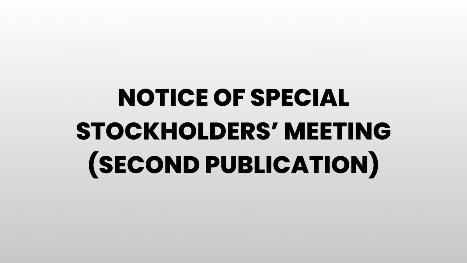 BDO Network Bank, Inc. - Notice of Special Stockholders Meeting (Second Publication)