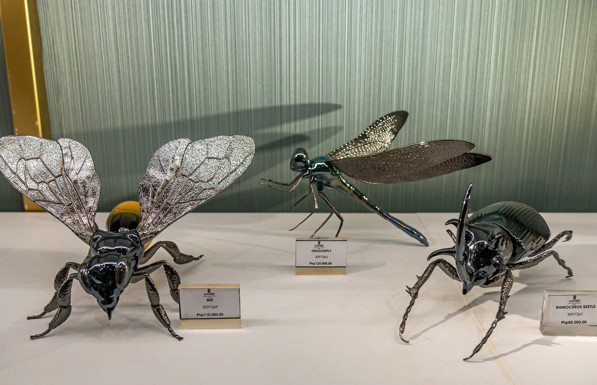 BEE, dragonfly and rhinoceros beetle.