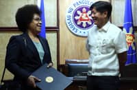 President Ferdinand Marcos Jr. meets with Her Excellency Betty Palaso, Ambassador of Papua New Guinea to the Philippines, during a farewell call at Malacanang Palace on Tuesday, 6 August 2024.