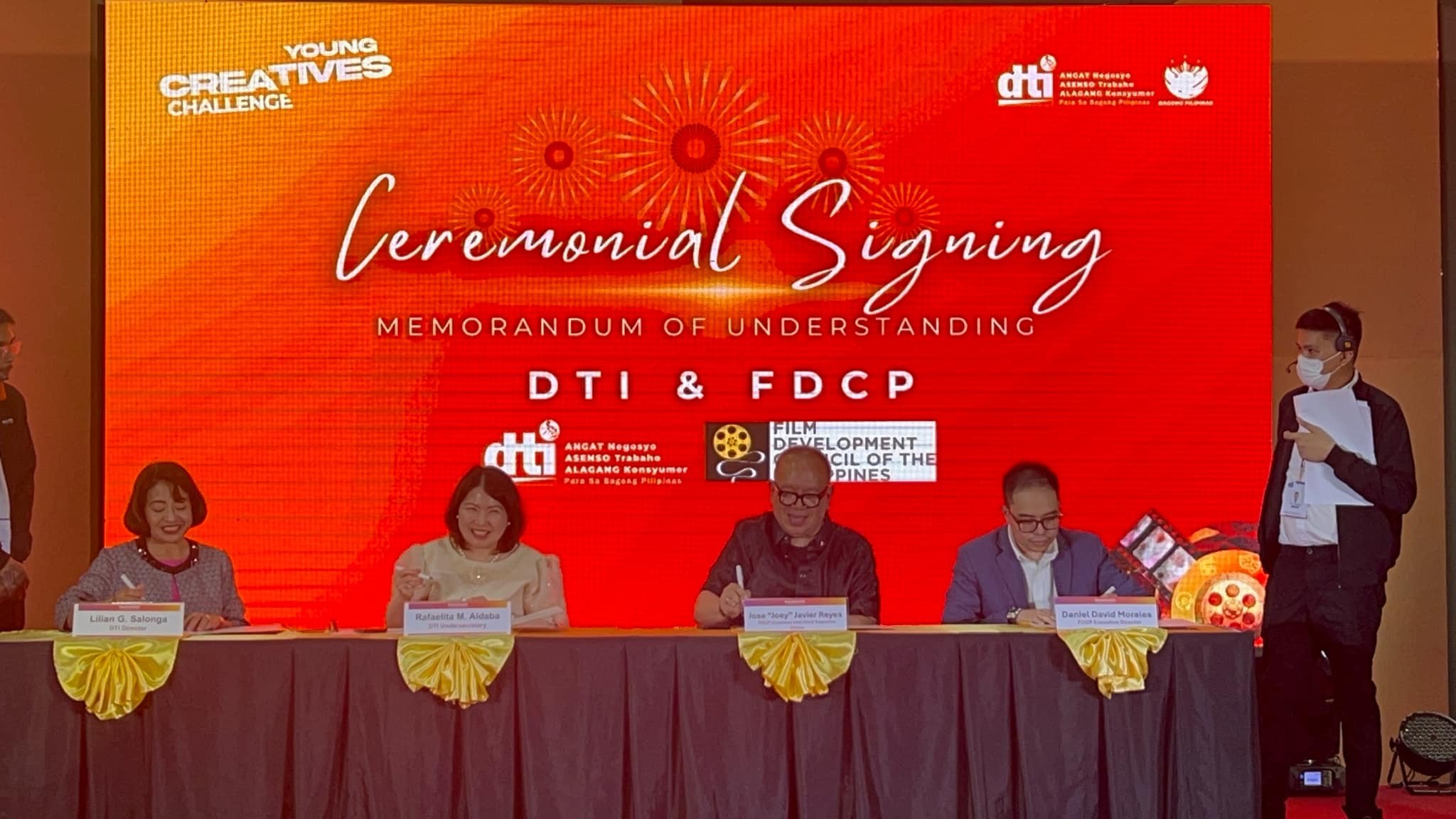 DTI and FDCP sign partnership for Young Creatives’ screenwriting