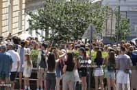 Fans of US singer Taylor Swift, swifties, stand and sing around the Swiftie Tree in Cornelius Strasse street in Vienna, Austria, on 8 August 2024. A 19-year-old Islamic State sympathizer planned a suicide attack at a Taylor Swift concert in Vienna designed to kill many people, the country's intelligence agency said. Austrian authorities detained two suspects for allegedly plotting to attack this week's Vienna concerts by the US star, which organizers canceled at the last minute.