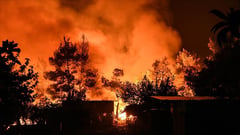 Residents flee as Greece wildfires rage
